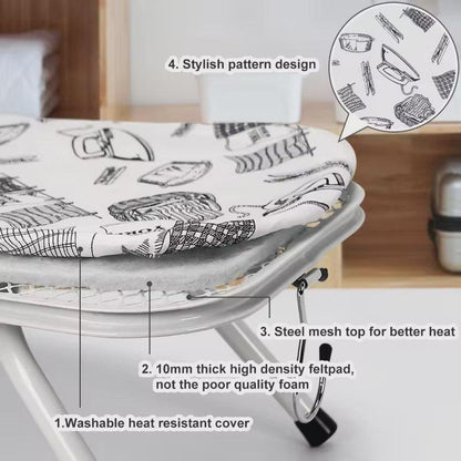 Mini Tabletop Ironing Board with Heat-Resistant Cover