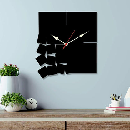 Minimal Broken Blocks 3D Acrylic Wall Clock