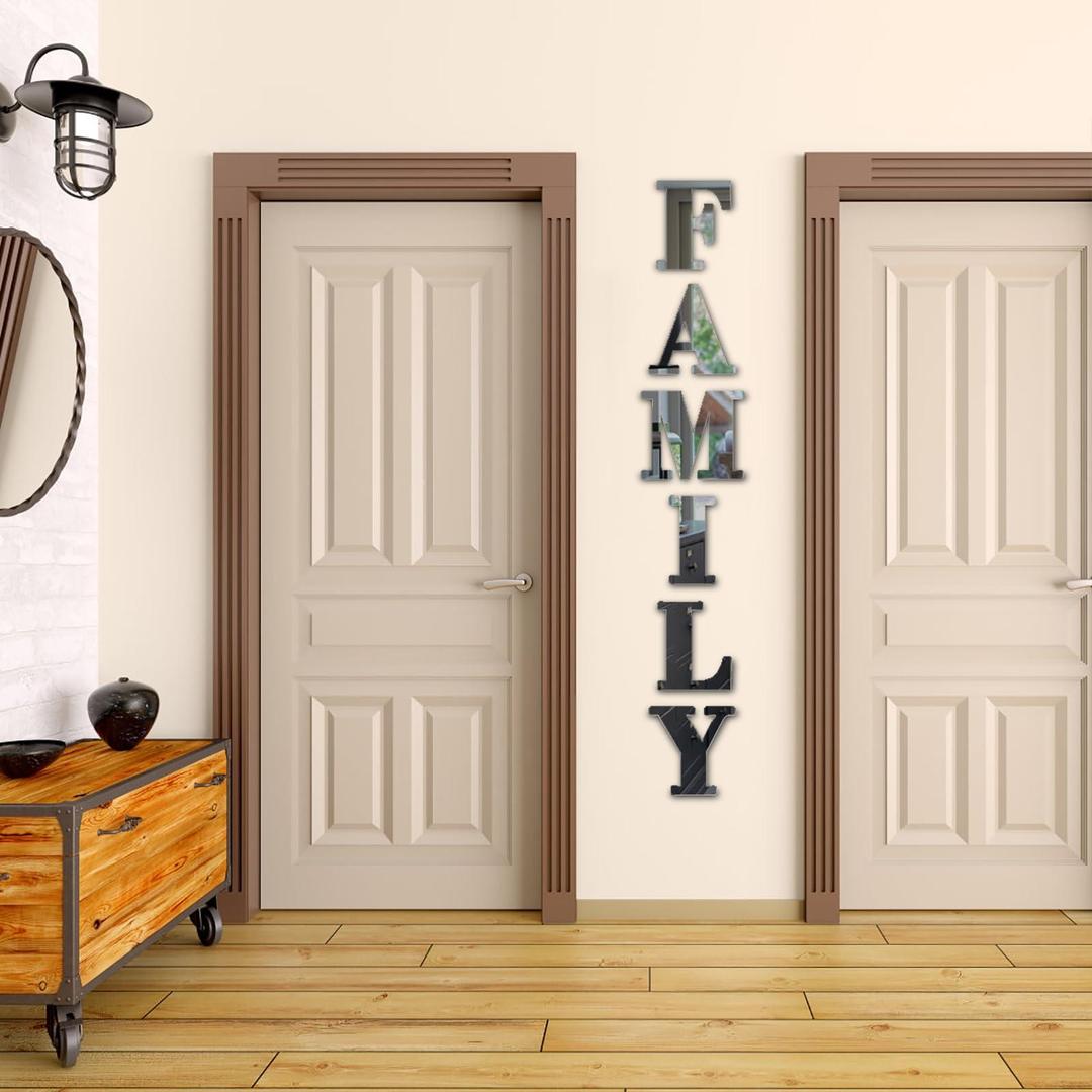 3D Family Sign Acrylic Mirror Wall Decor