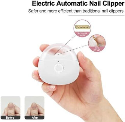 USB Rechargeable Automatic Nail Clipper with LED & 2 Speeds