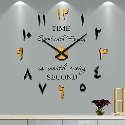 Acrylic Arabic Modern DIY Large Wall Clock