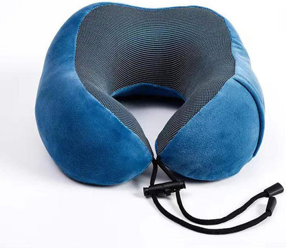 Travel Neck Pillow Memory Foam, Perfect for Car and Airplane Travel - 30 x 24cm