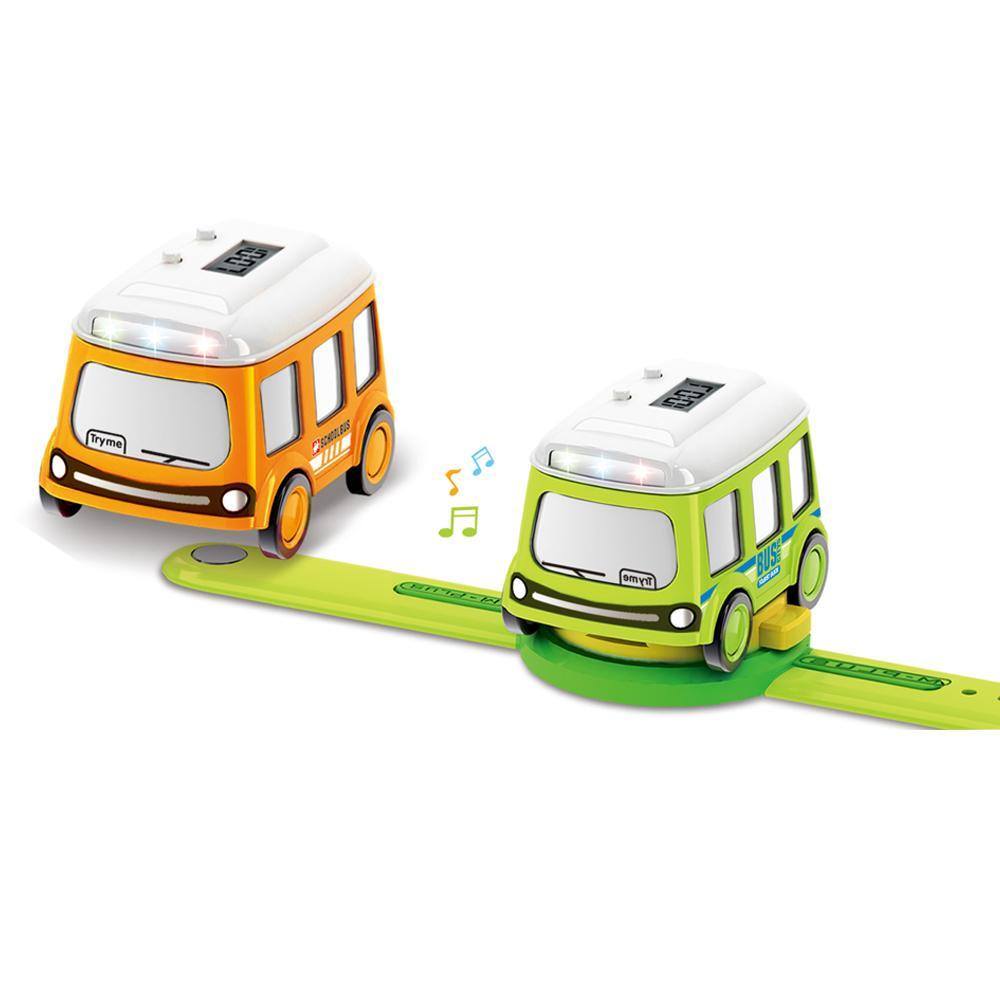 1:62 Alloy Watch Q Bus Car Interactive Induction with Light Music - Assorted Color