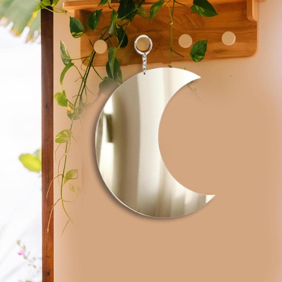 2 Pcs 12-Inch Acrylic Moon Wall Hanging