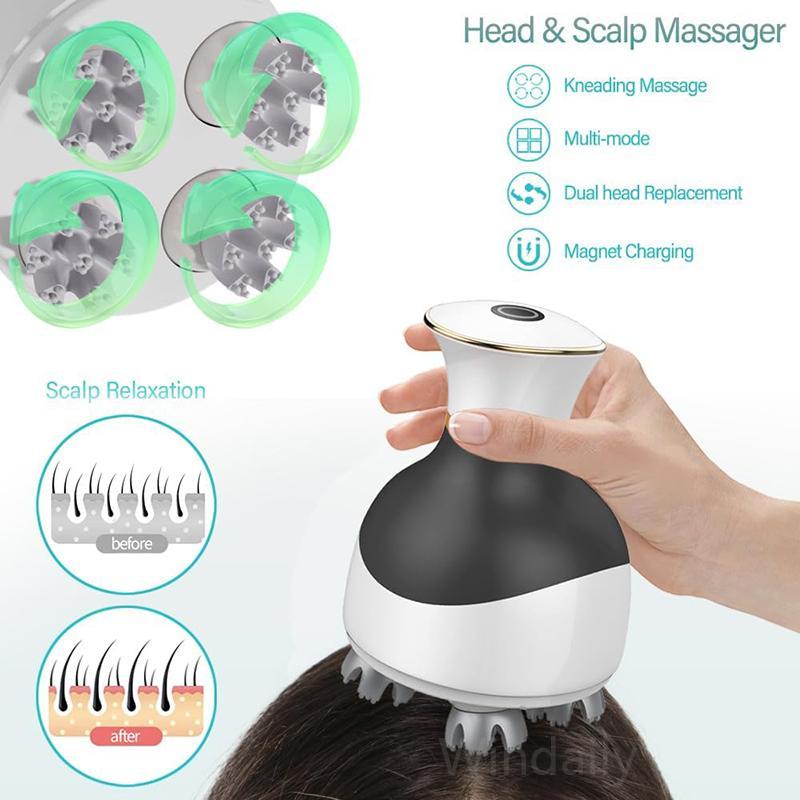 Wireless Scalp Massager for Hair Growth & Stress Relief